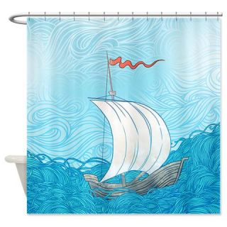  Sailboat Painting Shower Curtain  Use code FREECART at Checkout