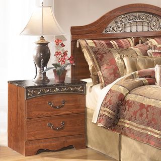 Signature Design By Ashley Fairbrooks Estate Reddish brown 2 drawer Night Stand