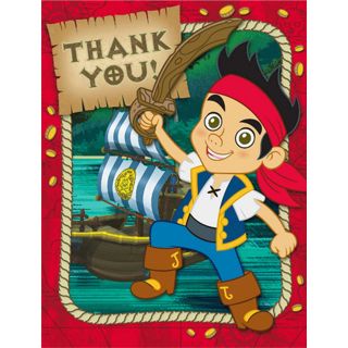 Disney Jake and the Never Land Pirates Thank You Notes