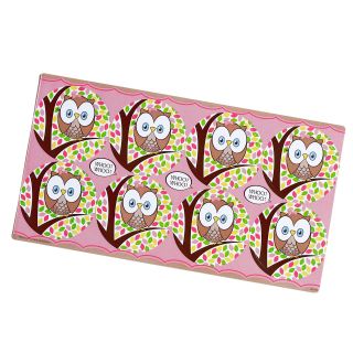 Pink Owl Large Lollipop Sticker Sheet