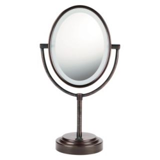 Conair Vanity Mirror Oiled Bronze Double Sided Oval Illuminated Mirror
