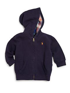 Ralph Lauren Infants Plaid Hoodie   Antique Navy