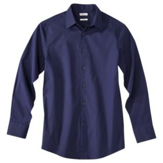 Merona Mens Tailored Fit Dress Shirt   Oxford Blue L