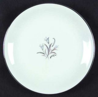 Noritake 5564 Salad Plate, Fine China Dinnerware   Blue Flowers,Silver Leaves,Co