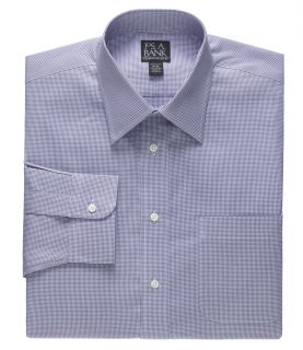 Executive Tailored Fit Spread Collar Mini Check Dress Shirt JoS. A. Bank