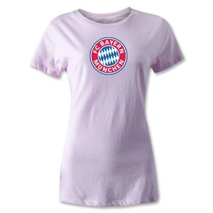 hidden Bayern Munich Logo Womens T Shirt (Pink)