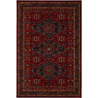 Old World Classics Kashkai Burgundy Rug (53 X 76) (100 percent New Zealand semi worsted woolContains latex YesPile height 0.28 inchesStyle IndoorPrimary color BurgundySecondary colors Antique cream, black, burnished rust, navy and sagePattern Floral
