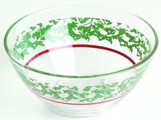 Furio Fuo5 Glassware Fruit Bowl, Fine China Dinnerware   Green Sponged Rim&Xmas