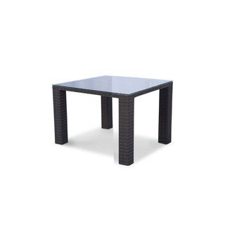 St Tropez 40x40 Dining Table (EspressoMaterials High density polyethylene, powder coated aluminum, tempered glassFinish Espresso WeaveWeather resistantUV protectionDimensions 29 inches high x 40 inches wide x 40 inches longWeight 73 pounds )