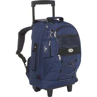 Wheeled Backpack with Bungee Cord   Navy