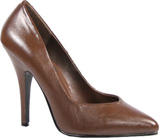 Womens Pleaser Seduce 420   Brown Leather High Heels