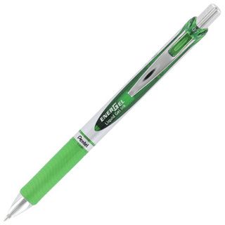 Pentel Energel Rtx Green Roller Ball Retractable Gel Pen (pack Of 12) (0.7 mm metal fine tipQuick drying ink that is perfect for leftiesAcid freeLatex free gripRefillablePack of 12 )