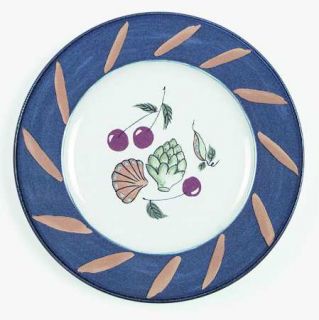 Mikasa Ocean Collage Salad Plate, Fine China Dinnerware   Fashion Plus,Aqua Band