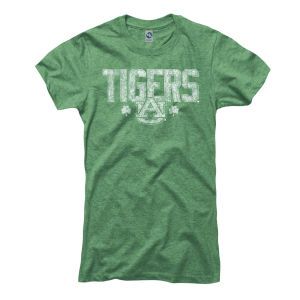 Auburn Tigers New Agenda NCAA Womens St. Pattys Good Karma T Shirt