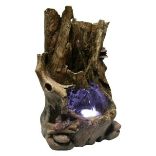 Alpine Willow Tabletop Fountain with LED Light Multicolor   WIN326