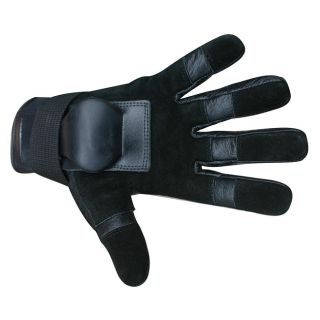 Mbs Large Full finger Black Hillbilly Wrist Guard Gloves (BlackHillbilly Wrist Guard glovesSize LargeGoatskin leather construction Full finger designDouble stitched with heavy duty nylon threadIntegrated wrist guard and gloves designMaterials Leather, n