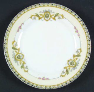 Noritake Savona Bread & Butter Plate, Fine China Dinnerware   Blue Ribbons,Yello