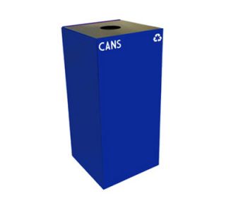 Witt Industries 32 Gallon Indoor Recycling Container w/ Round Opening, Blue
