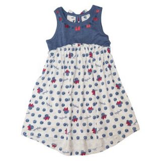 Disney Minnie Mouse Infant Toddler Girls High Low Maxi Dress   Blue/Gray 4T