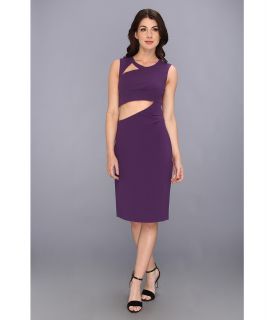 BCBGMAXAZRIA Laura Woven Evening Dress Womens Dress (Purple)
