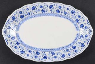 Nikko Chatham Relish/Butter Tray, Fine China Dinnerware   Blossomtime,Swirl,Blue