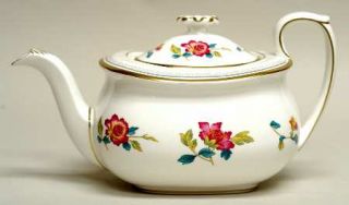 Wedgwood Chinese Flowers Teapot & Lid, Fine China Dinnerware   Pink Flowers On R