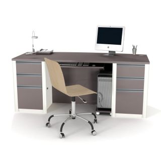 Bestar Connexion 93850 Executive Desk Slate/Sandstone Multicolor   93850 59 