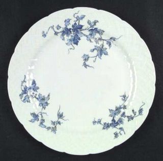 Bernardaud Saint Saens Dinner Plate, Fine China Dinnerware   Blue Floral Design