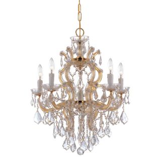 Crystorama 4435 GD CL MWP Maria Theresa Chandelier   23W in. Multicolor   4435 