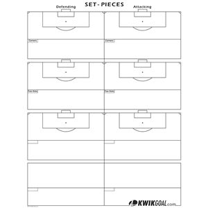 Kwik Goal Kwik Chart Soccer Set Pieces 31.5 x 23.5