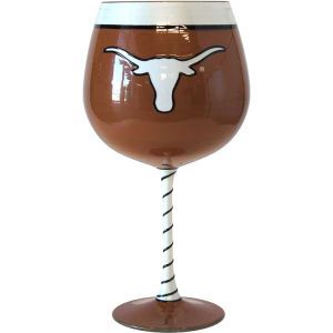 Texas Longhorns Boelter Brands Art Glass Wine Glass