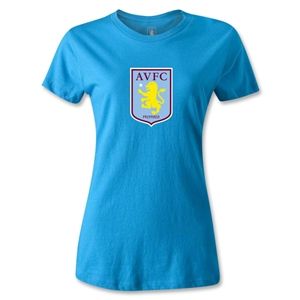 hidden Aston Villa Womens T Shirt (Turquoise)