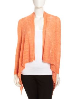 Draped Open Front Cardigan, Mimosa