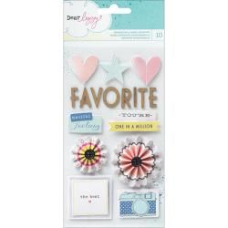 Polka Dot Party Dimensional Stickers 3.75 X6.5  Accents and Phrases
