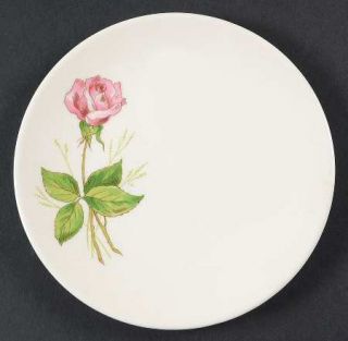 Edwin Knowles Tea Rose Bread & Butter Plate, Fine China Dinnerware   Accent Shap