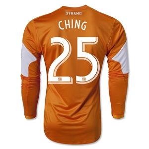 adidas Houston Dynamo 2013 CHING LS Authentic Primary Soccer Jersey