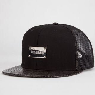 Metallic Patch Mens Trucker Hat Black One Size For Men 234561100