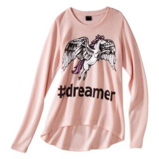 Juniors # Dreamer Graphic Sweater   Pale Pink S(3 5)