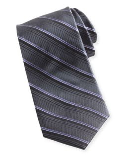 Mix Stripe Contrast Tail Tie, Black/Purple