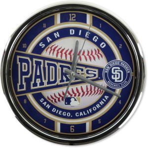 San Diego Padres Chrome Clock