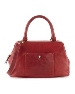 Epic Leather Satchel/Shoulder Bag, Cordovan Red