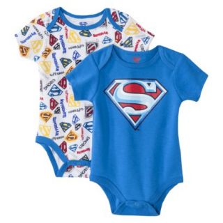 Superman Newborn Boys 2 Pack Superman Bodysuit   Navy 0 3 M