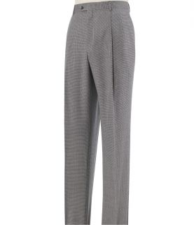 Signature Year Round Pleated Front Windowpane Trousers JoS. A. Bank