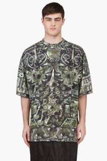 Ktz Green Amulet Print Oversized T_shirt