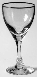 Fostoria Candlelight (Platinum Trim) Cordial Glass   Stem #6099, Platinumtrim
