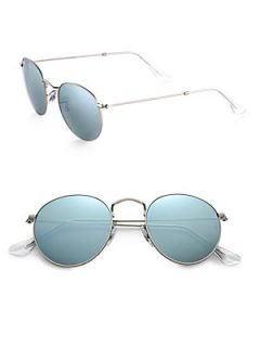 Ray Ban Legends Round Metal Sunglasses   Silver