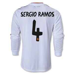 adidas Real Madrid 13/14 SERGIO RAMOS LS Home Soccer Jersey