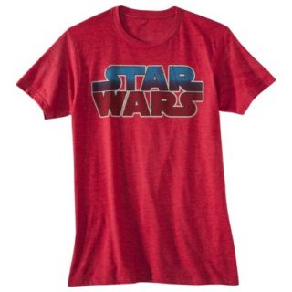 Star Wars Logo Mens Graphic Tee   Red M