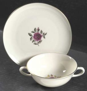 Lenox China Roselyn Flat Cream Soup Bowl & Dessert Plate/Saucer Set, Fine China