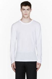 T By Alexander Wang White Classic Long Sleeve T_shirt